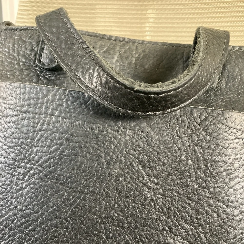 Portland Leather Mini Crossbody Tote Pebbled Black - Picture 8 of 12